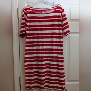 NWT Old Navy Red and White Casual Shirt Dress